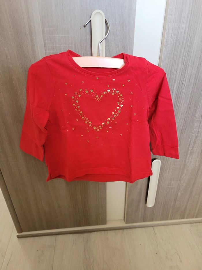 T-shirt manches longues 6/ 9 mois