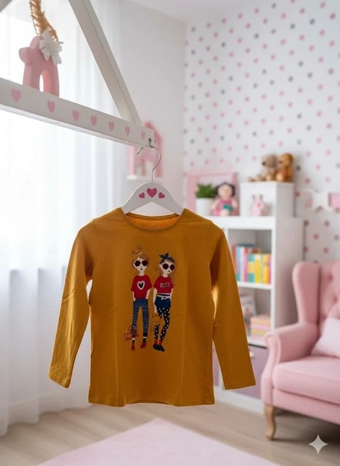 Tee-shirt moutarde 8 ans - photo numéro 3