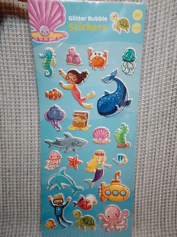 Autocollants Stickers Glitter bubble "Sirène"