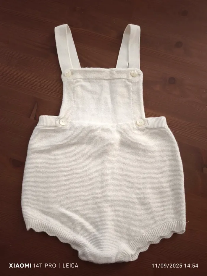 Barboteuse mixte blanche 18mois Jacadi