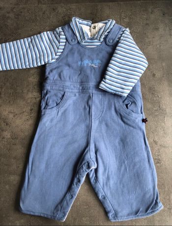 Salopette « P’tit bisou » 3 mois