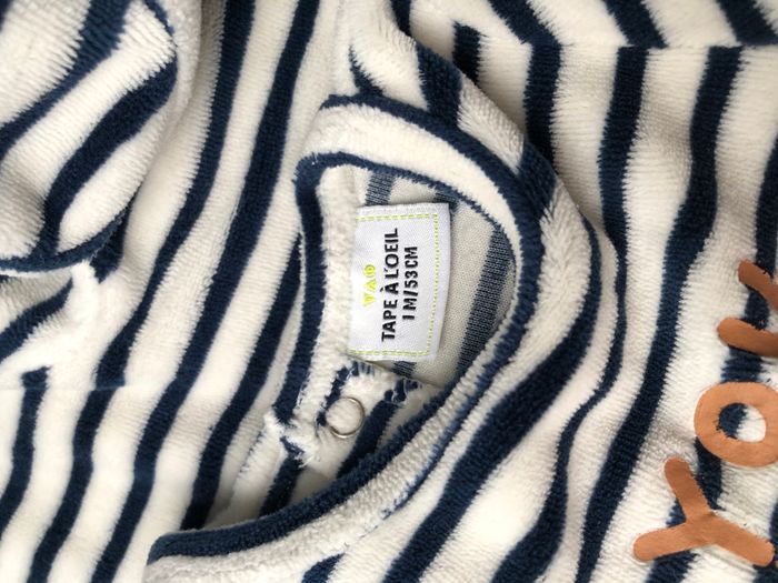 Pyjama velours TAO 1 mois - photo numéro 3