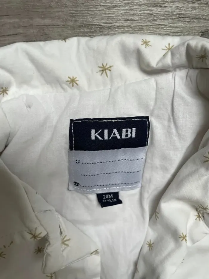 Manteau blanc Etoiles dorées  Kiabi 24 mois  Fille 24 mois #ingridblogmode2ans - photo numéro 3