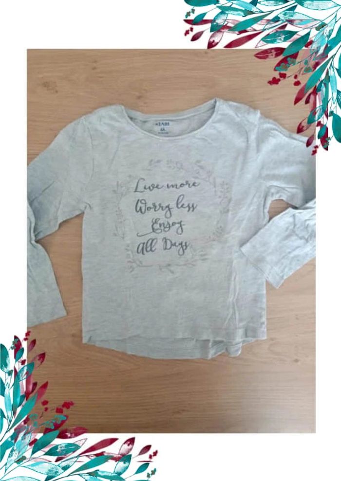 T-shirt à manches longues fille 4 ans - photo numéro 2
