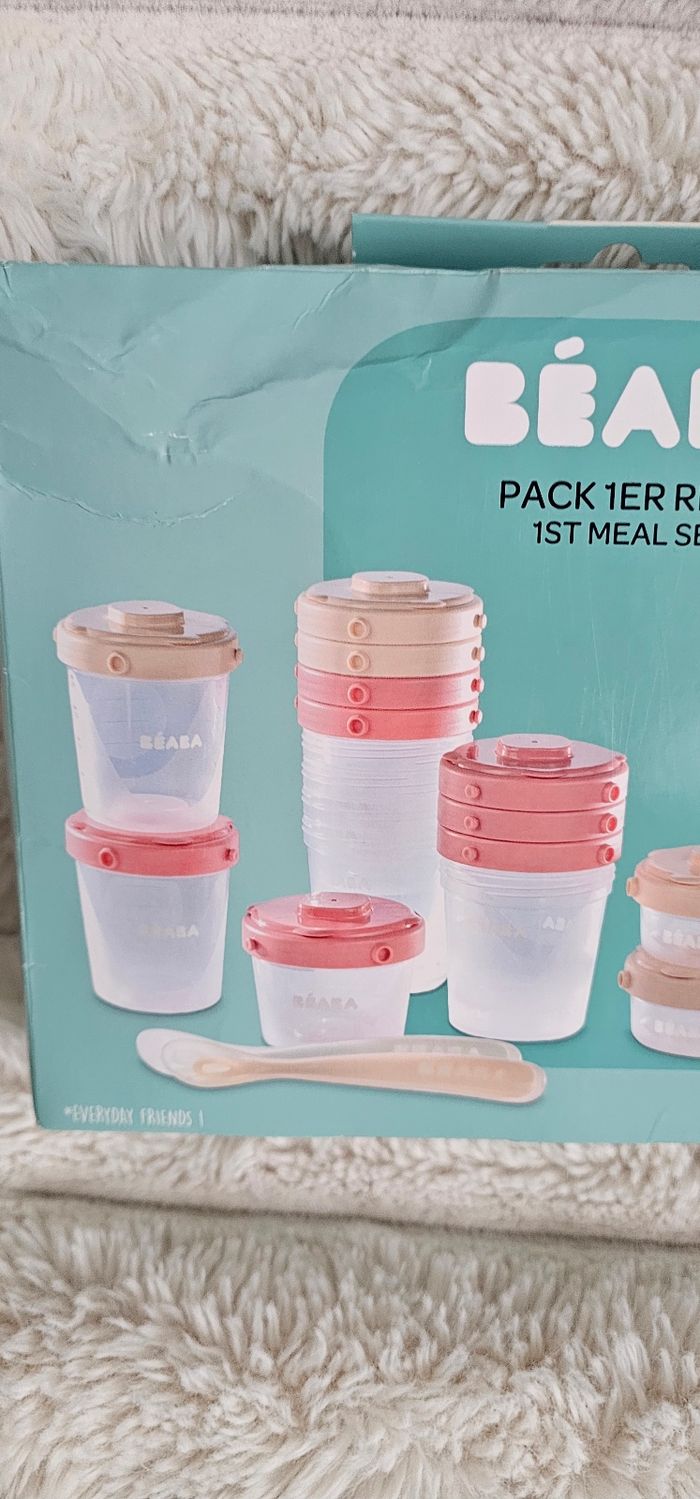 Pack 1er repas 12 portions et 2 cuillères Beaba Neuf - photo numéro 2