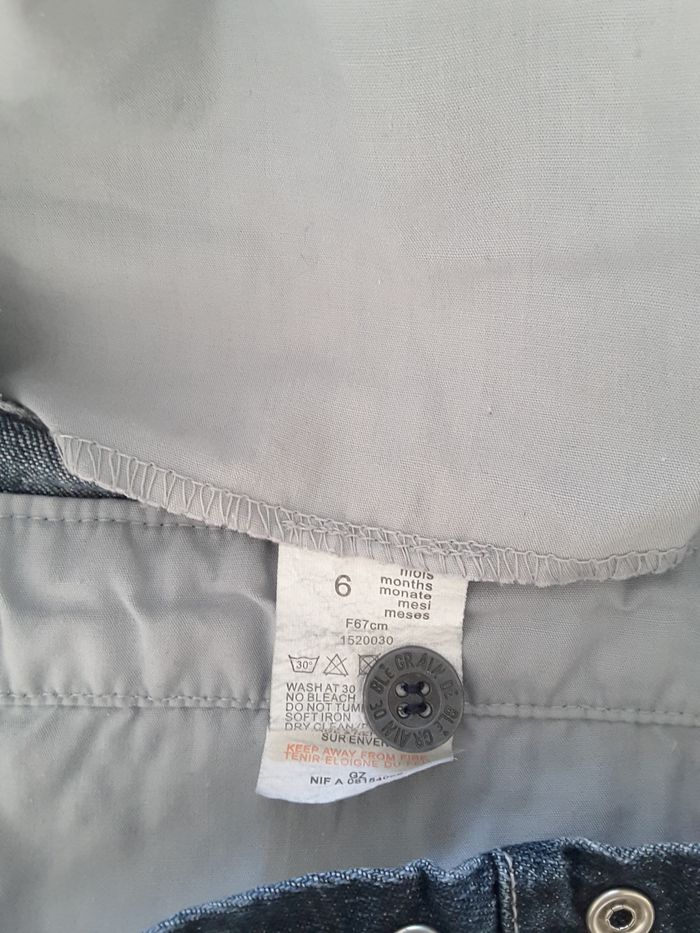 Salopette Jean Navy dpt – Grain de blé – 6 mois - photo numéro 4
