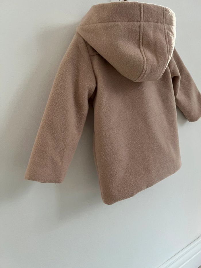 Duffle-coat / manteau beige avec boutons marron et capuche - Taille 24 Mois / 3 Ans - photo numéro 10