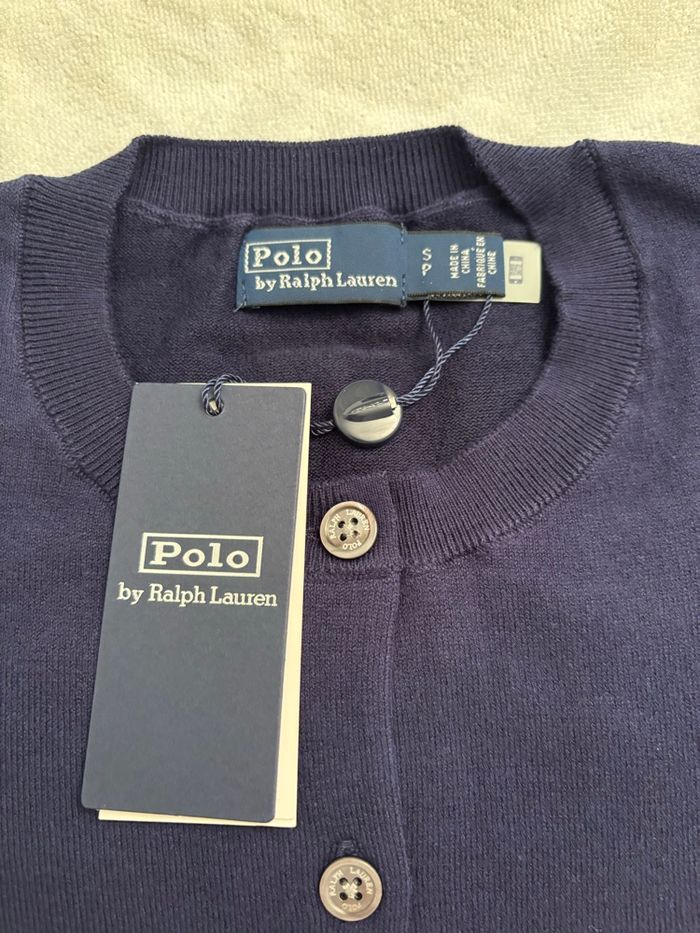 Cardigan Ralph Lauren femme taille S bleu marine - photo numéro 6