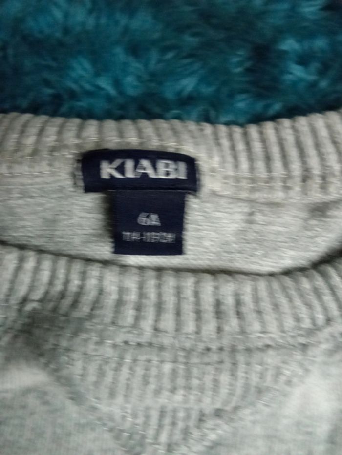 Pull marin laine gris blanc Kiabi 6 ans - photo numéro 3