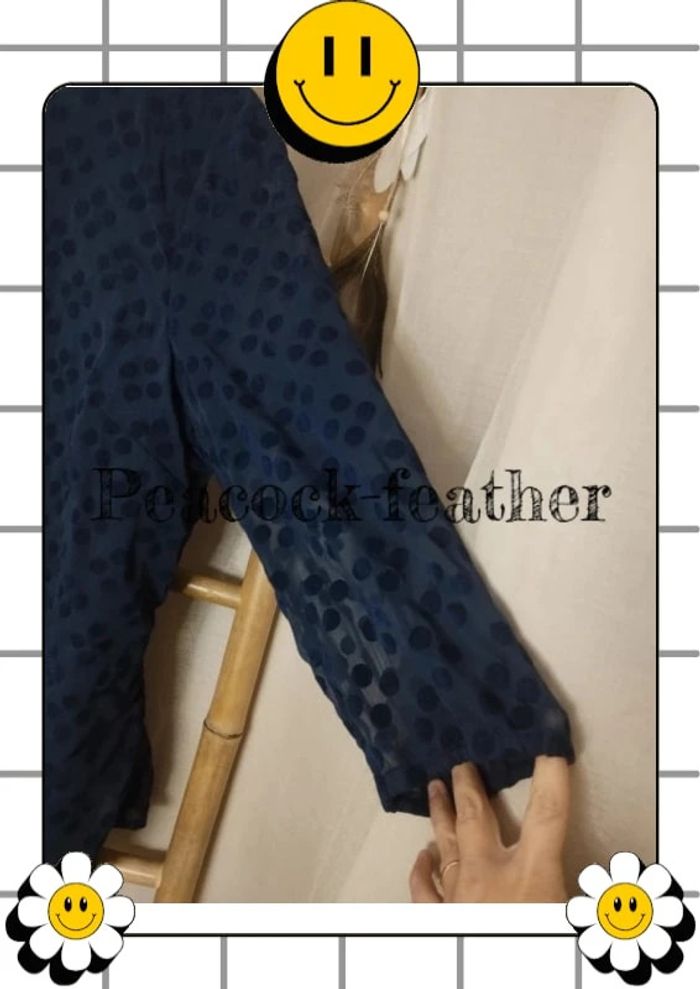 Haut bleu 42/44 pois effet 2en1 - photo numéro 3