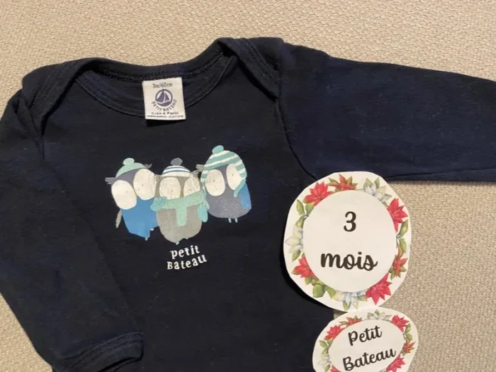 Body manches longues petit bateau 3 mois - photo numéro 3