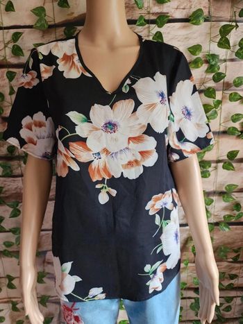 🌸T-shirt MC Floral fluide Shein Taille 40🌸