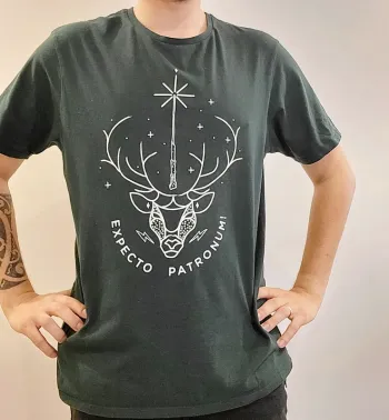 T-shirt Harry Potter Expecto Patronum Vert - Taille XL - Très bon état