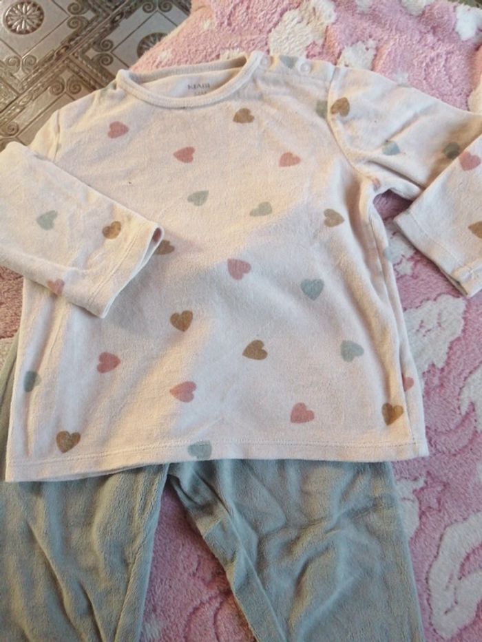 Pyjama éponge cœurs