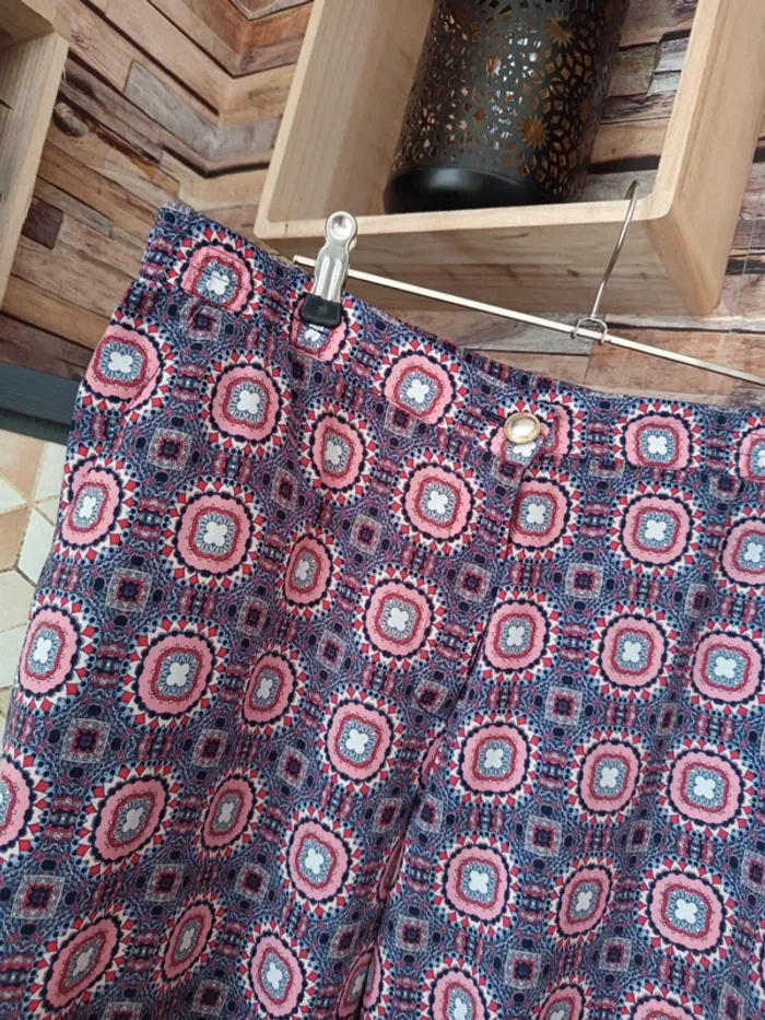 Pantalon fluide à motif vintage - photo numéro 3