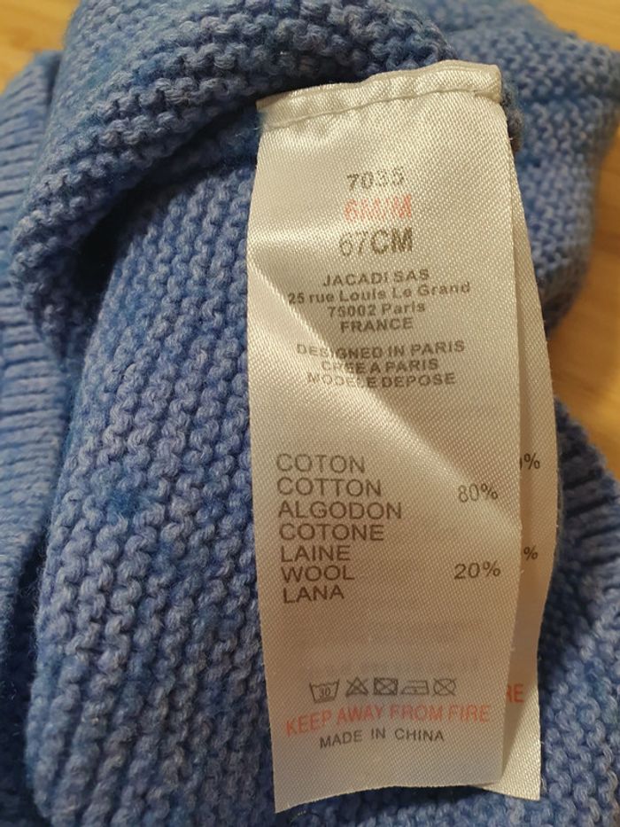 Robe Jacadi 6 mois 67 cm en Tricot en laine - photo numéro 8