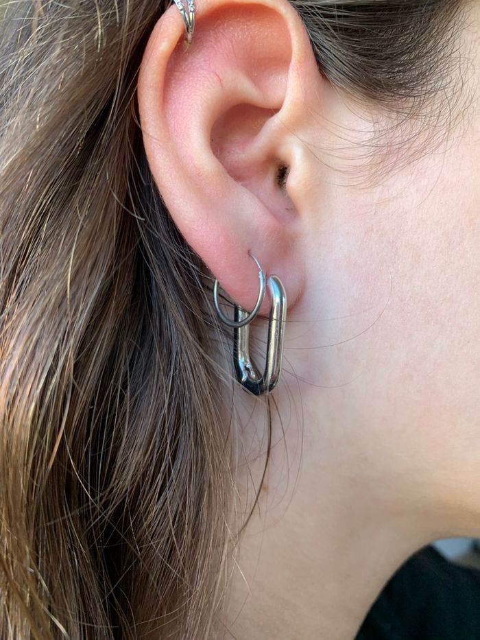 Boucle d’oreille en acier inoxydable
