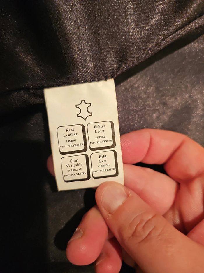 Veste longue en cuir véritable noire neuve 40 L femme - photo numéro 6