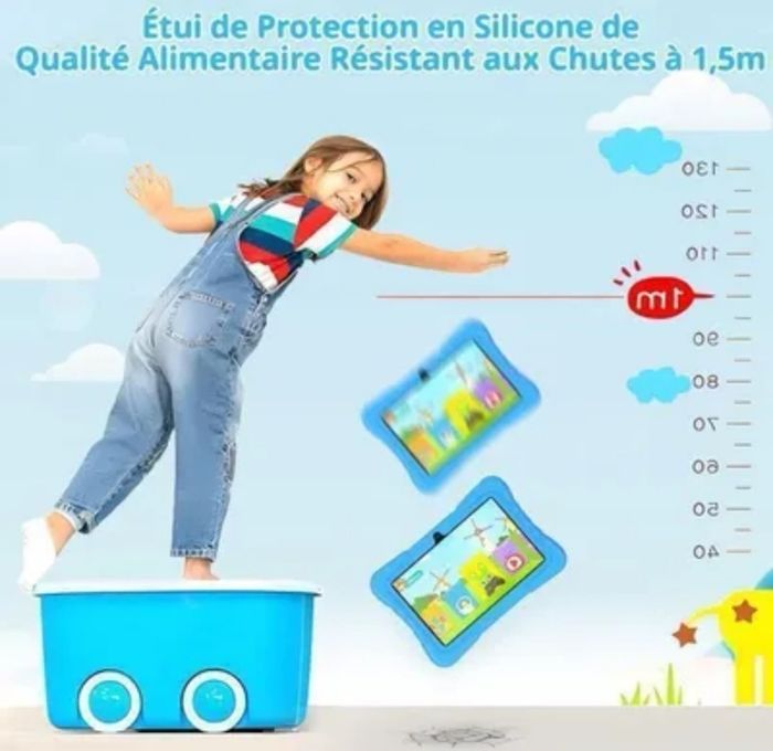 TABLETTE TACTILE ENFANT BLEU ANDROID 10 - photo numéro 7