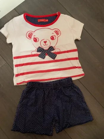 Pyjama short ourson tissaia 3 ans