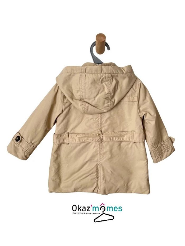 Veste / Trench déperlant beige - Zara 9-12 mois (80cm) - photo numéro 5