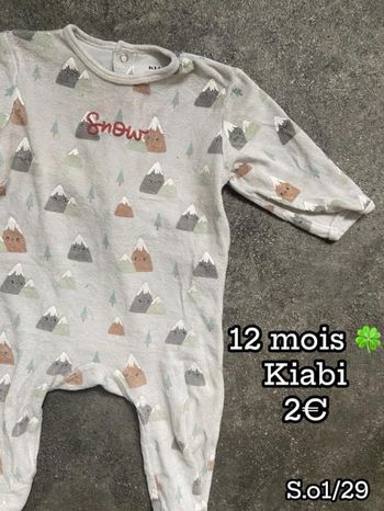 Pyjama 🍀 12 mois 🍀 Kiabi