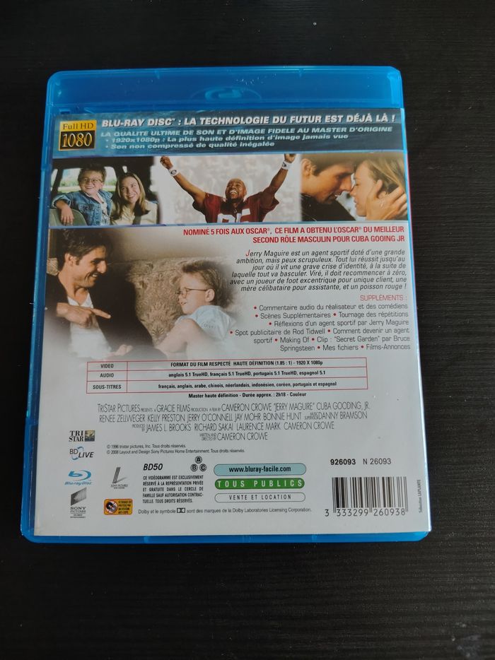 Blu Ray Jerry Maguire (Tom Cruise, Renée Zellweger) - photo numéro 2
