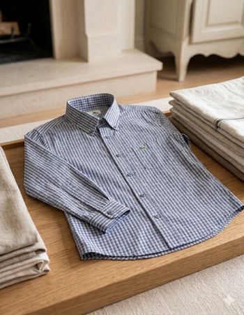 Chemise bleu/gris neuve taille M (3) Bande Originale étiquetée à 72€ (cm