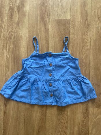 Débardeur bleu fille 5/6 ans