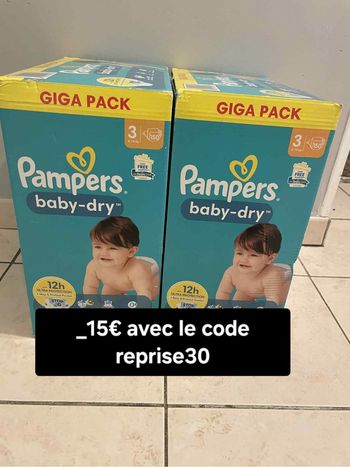 2 carton de couches giga pack taille 3