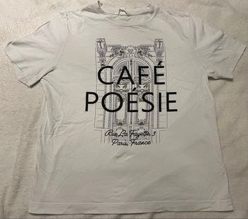 T shirt H&M café poésie 