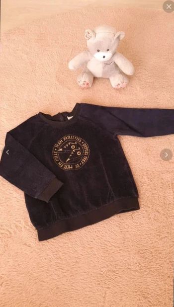 Sweat en velours manches longues