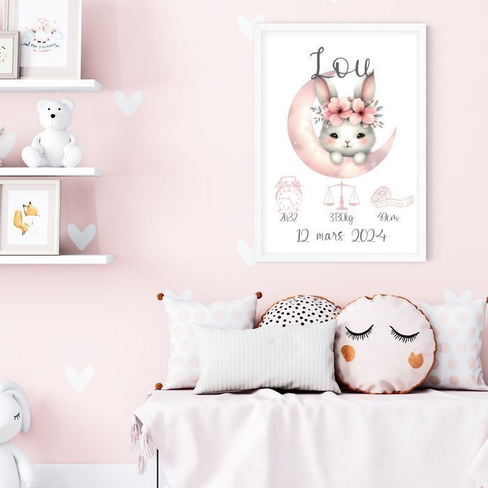 affiche naissance personnalisé