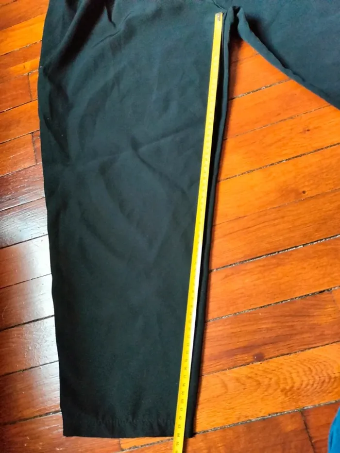 Pantalon ajustable noir à jambes larges - photo numéro 2