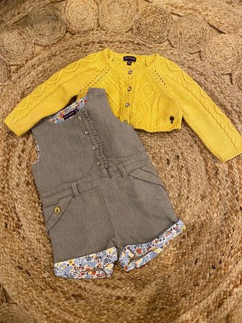 Tenue complète combi short et son gilet assortie sergent major, 18 mois