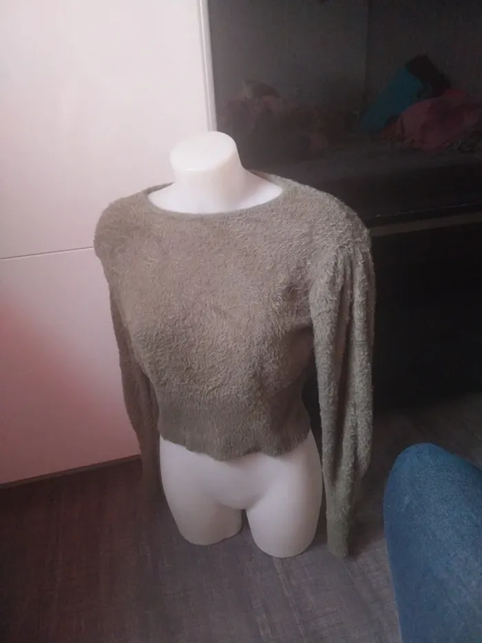 Pull tout doux chaud kaki