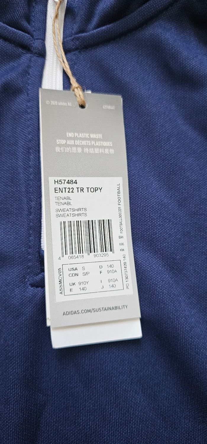 Sweat / haut de sport Adidas bleu marine – Neuf avec étiquette – Taille 9/10 ans - photo numéro 5