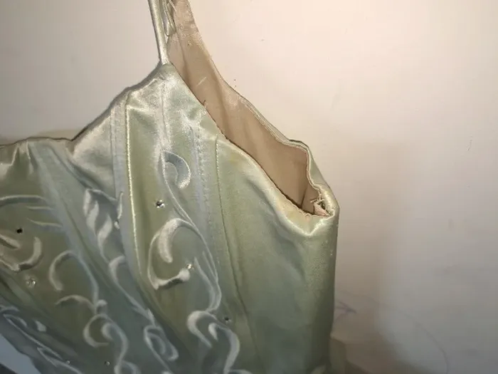 Très belle robe de soirée vintage Verte - photo numéro 8