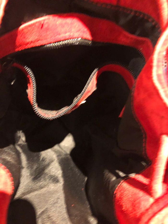 Sac rouge baluchon cuir - photo numéro 17