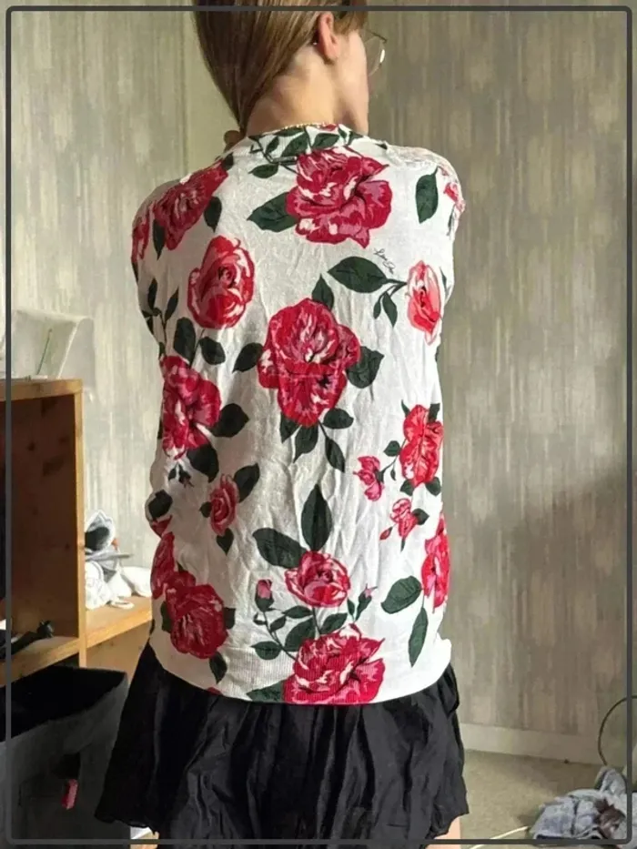 Veste motif floral taille 38 marque liu jo - photo numéro 4