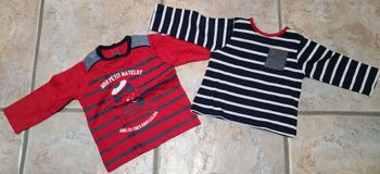 lot de 2 t-shirts à manches longues