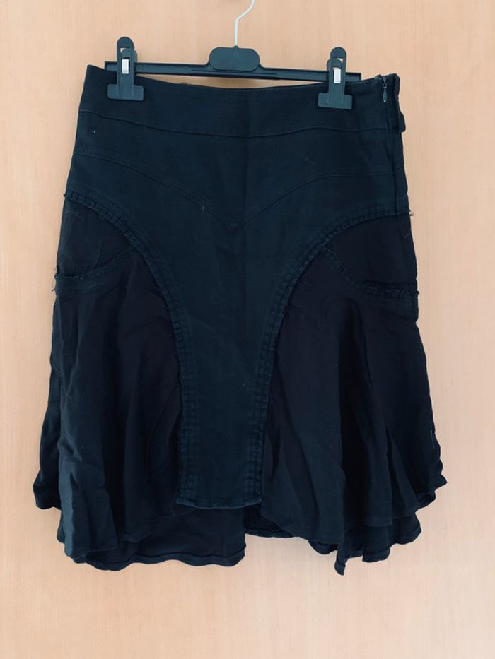 Jupe noire morgan taille 36 avec ceinture - photo numéro 2