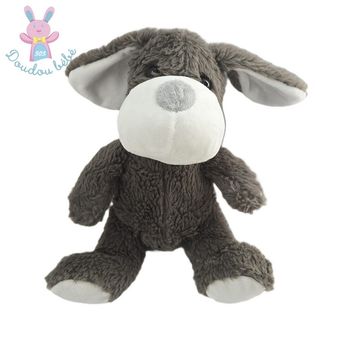 Doudou Chien tout doux gris et blanc Tom & Zoé