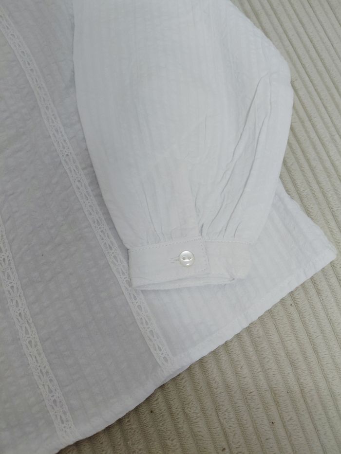 Blouse manches longues blanche 3 ans - photo numéro 3
