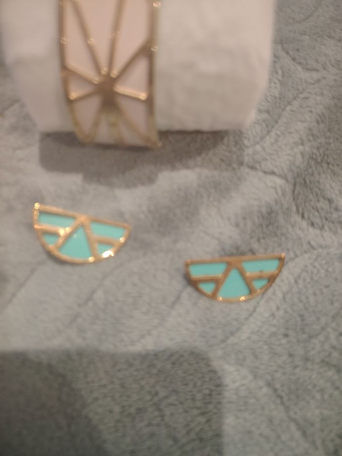 Bracelet et boucles d'oreilles georgette - photo numéro 4