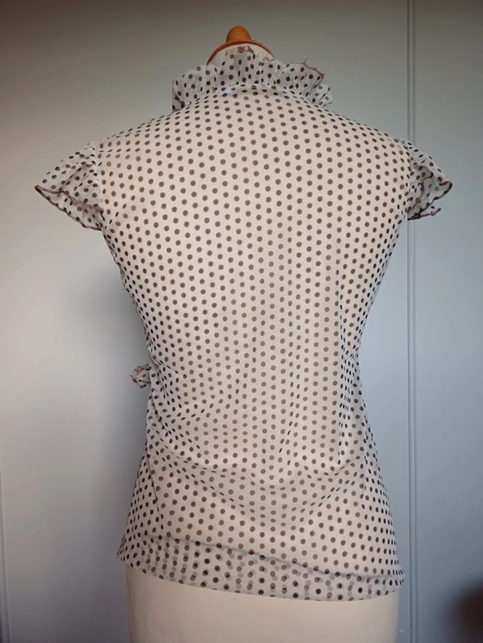 Tee shirt à pois résille - photo numéro 2