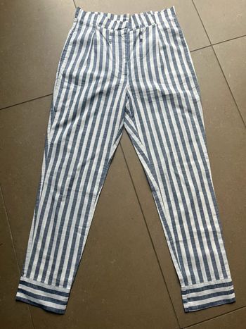 Pantalon à rayures Zara XS