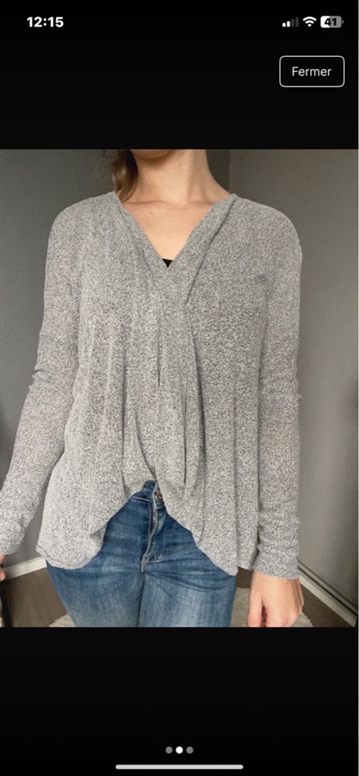 Top gris batik taille s - photo numéro 2