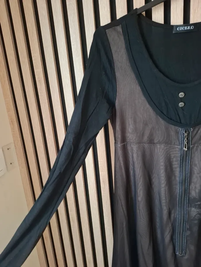 Robe noire marron  Cicéro taille unique ( 38 au 42 . - photo numéro 10