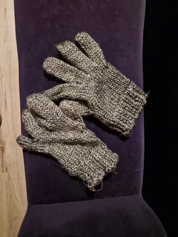 Gants épais vert argenté